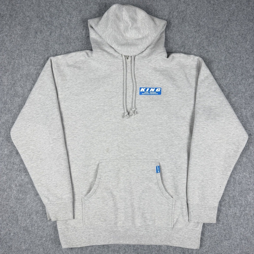King Shocks Hoodie Independent Trading Co Grey Off Road Racing Shocks Pullover L
